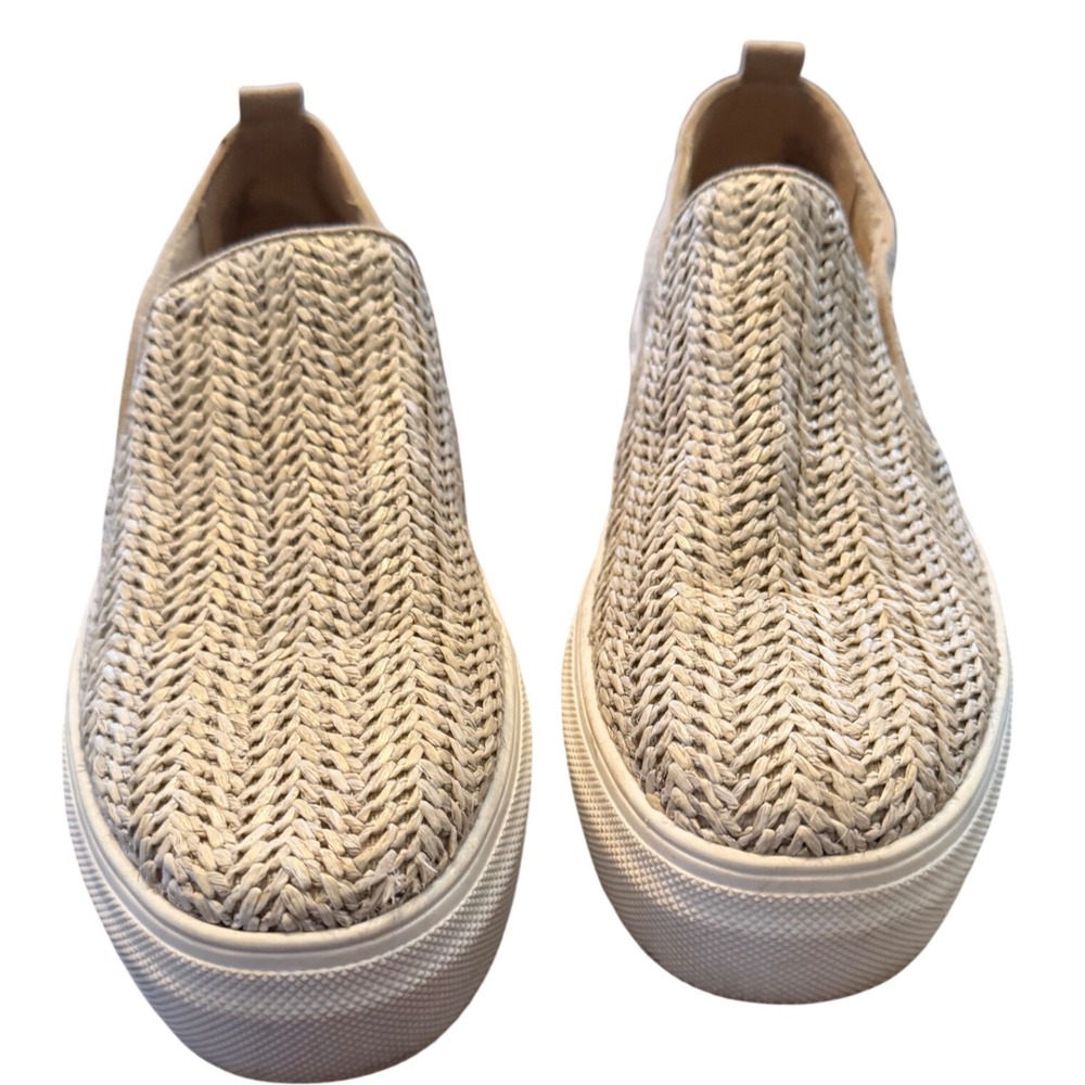 Alter'd State‎ Dacey Slip On Sneakers Beige Woven Platform Women's Size 7.5